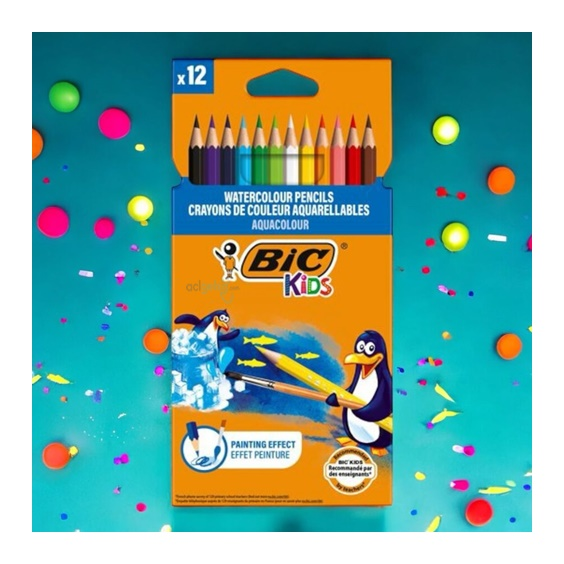 Bic Aquacouleur Kuru Sulu Boya 12 Renk