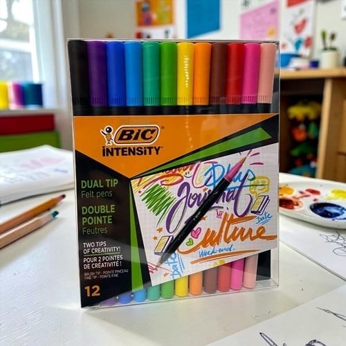 Bic Intensity Çift Uçlu Keçeli Kalem Seti 12li