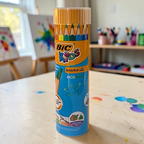 Bic Kids Evolutıon Üçgen Jumbo Kuru Boya Kalemi 12 Renk
