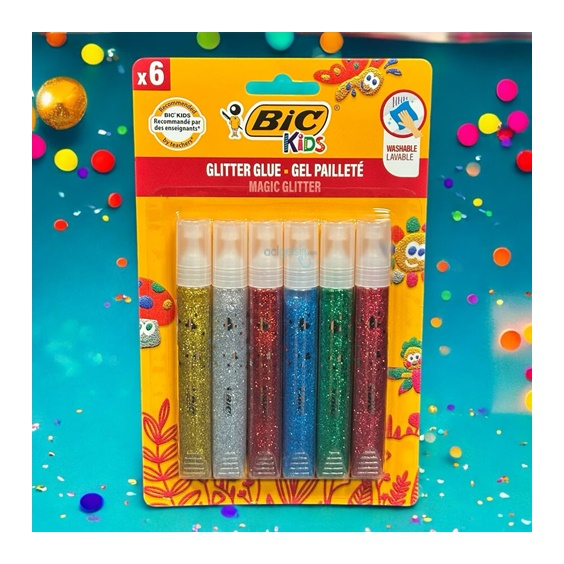 Bic Kids Glitter Glue Metalic 6’lı Simli Yapıştırıcı