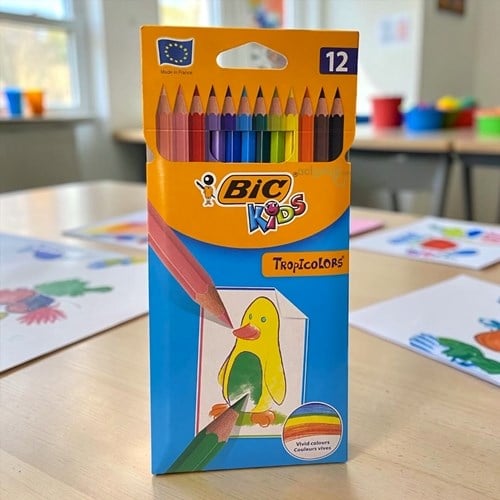 Bic Kids Tropicolors Kuru Boya Tam Boy 12 Renk