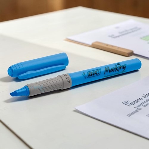 Bic Marking Highlighter Grip Fosforlu Kalem Mavi