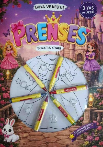 Boya Keşfet- Prenses Boyama Kitabı
