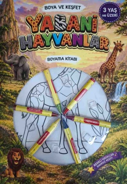 Boya Keşfet- Yabani Hayvanlar Boyama Kitabı