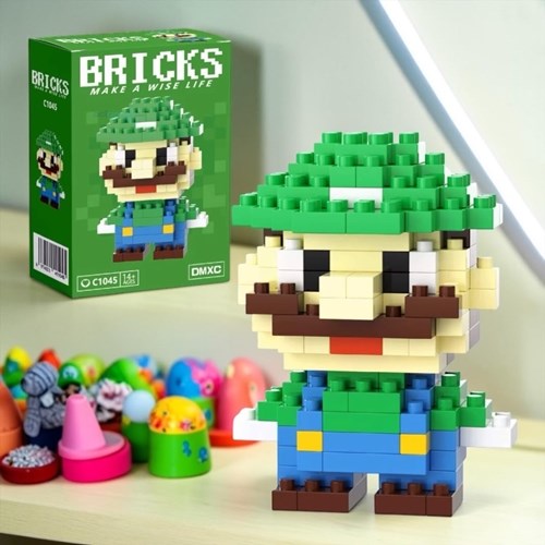 Bricks Süper Mario Karakter Figürü Lego Yapı Oyuncakları