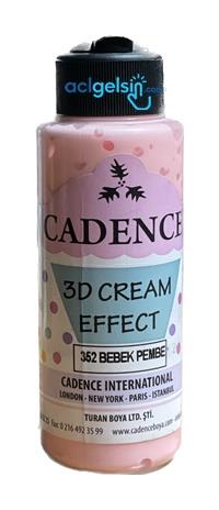 Cadence 3d Cream Effect Boya 120ml 352 Bebek Pembe