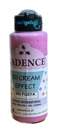 Cadence 3d Cream Effect Boya 120ml 353 Fuşya