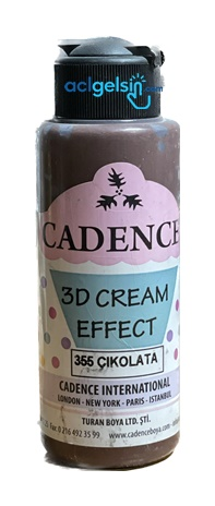 Cadence 3d Cream Effect Boya 120ml 355 Çikolata