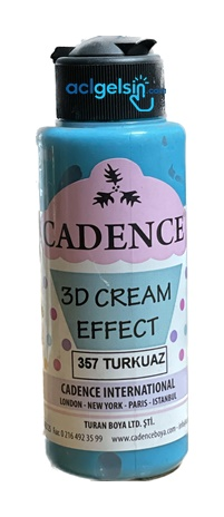 Cadence 3d Cream Effect Boya 120ml 357 Turkuaz