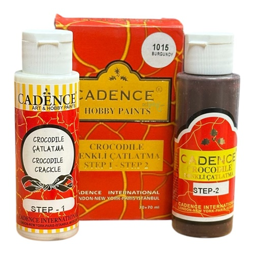 Cadence Crocodil Crackle Renkli İki Aşamalı Çatlatma 1015 Burgundy