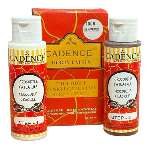 Cadence Crocodil Crackle Renkli İki Aşamalı Çatlatma 1006 Kahverengi