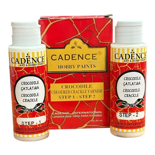 Cadence Crocodil Crackle Renkli İki Aşamalı Çatlatma 1011 Krem