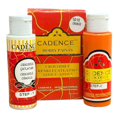 Cadence Crocodil Crackle Renkli İki Aşamalı Çatlatma 1010 Turuncu