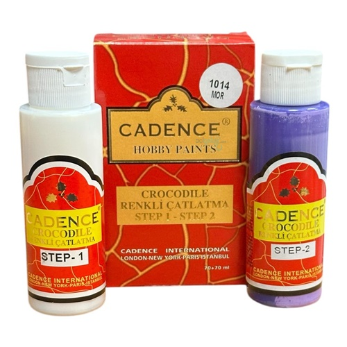 Cadence Crocodil Crackle Renkli İki Aşamalı Çatlatma 1014 Mor