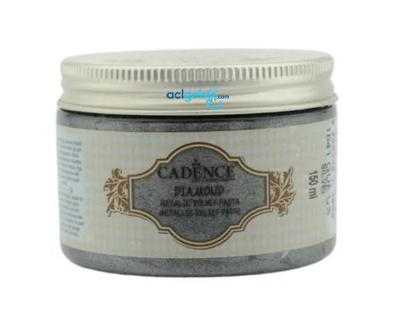 Cadence Diamond Metalik Rölyef Pasta 150ml 1841 Gümüş
