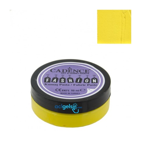 Cadence Fashıon Kumaş Pasta Opak Fp-02 Limon Sarı 50ml