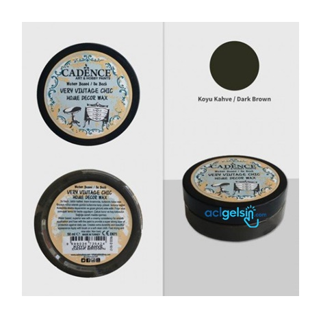 Cadence Home Decor Wax 50 Ml Koyu Kahve