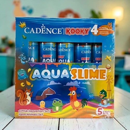 Cadence Kooky Aqua Slime Çiftlik Hayvanları Seti 5 Renk