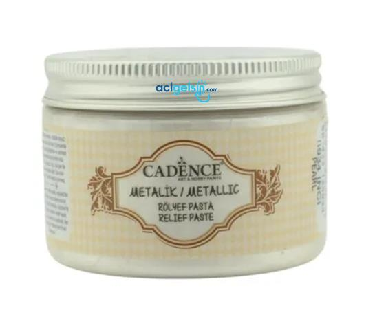 Cadence Metalik Rölyef Pasta 150ml 5934 İnci