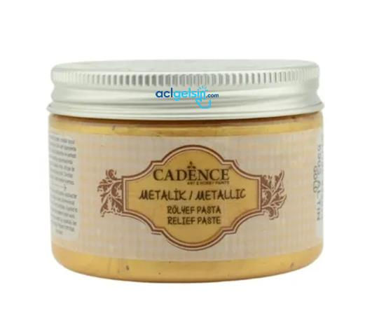 Cadence Metallic Kumaş Rölyef Pasta 150ml 15903 Altın
