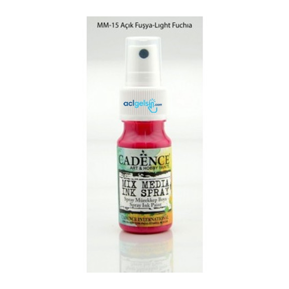 Cadence Mıx Medıa Sprey Mürekkep Boya 25 Ml Mm-15 Açık Fuşya