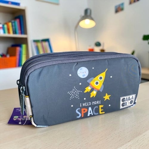 Calacilo Kalem Çantası Space 3 Gözlü
