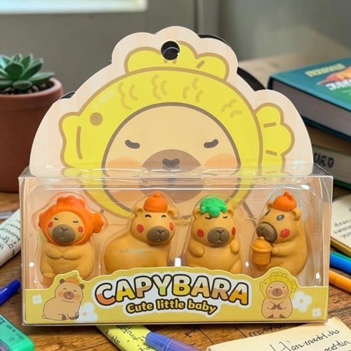 Capy Bara 4'lü Silgi Seti