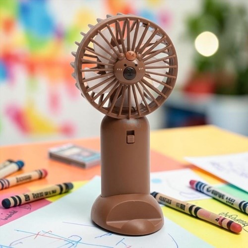 Capybara Taşınabilir Usb Şarjlı Mini El Vantilatörü Kahverengi