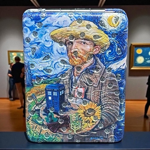 Cep Aynası Dikdörtgen Taşlı Van Gogh