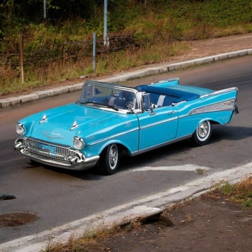 Chevy Bel Air 1/18 Ölçek 1957 Mavi Araba