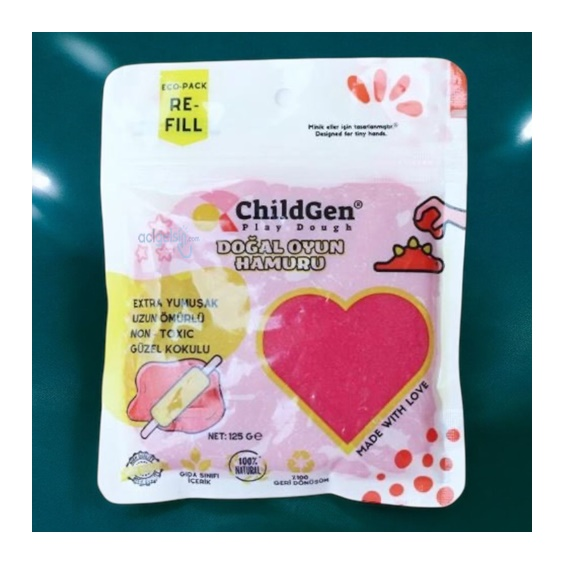 Childgen Doğal Oyun Hamuru Poşetli 125 Gr Pembe