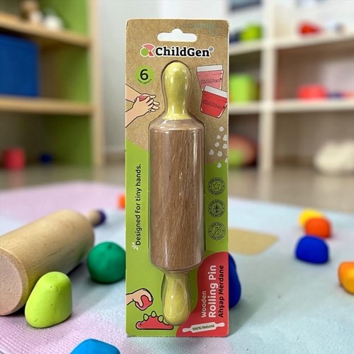 Childgen Merdane Doğal Ahşap - Pastel Sarı