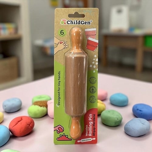 Childgen Merdane Doğal Ahşap - Pastel Turuncu