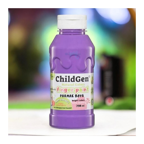 Childgen Süper Yıkanabilir Parmak Boyası 350 Ml Mor