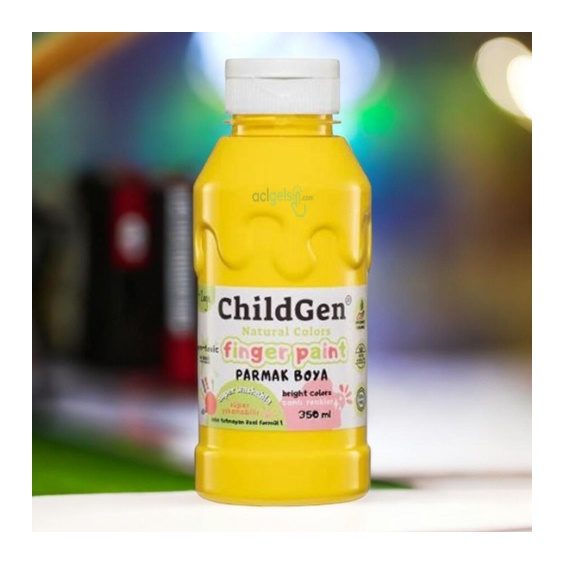 Childgen Süper Yıkanabilir Parmak Boyası 350 Ml Sarı