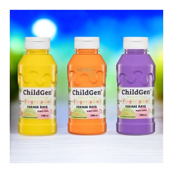 Childgen Süper Yıkanabilir Parmak Boya Set 3x350 Ml
