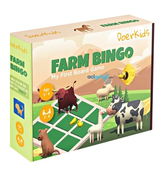Çiftlik Bingo Çiftlik Tombala Eğitici Kutu Oyunu
