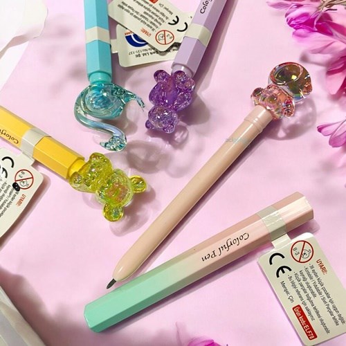 Colorful Kristal Başlıklı Jel Tükenmez Kalem