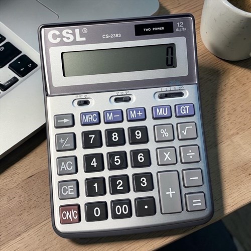 Csl 12 Hane Büyük Ekran Hesap Makinası Cs-2383