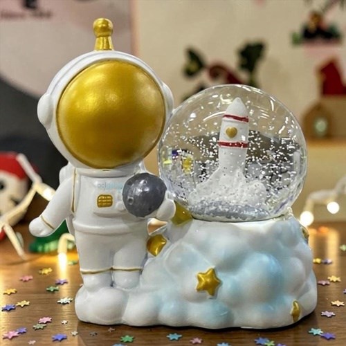 Dekoratif Astronot Biblolu Kar Küresi