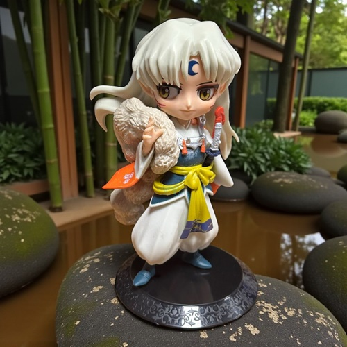 Dekoratif Büyük Boy İnuyasha Japon Figür Zuhuye Kawaii