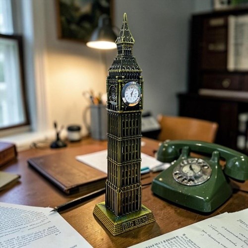 Dekoratif Metal Big Ben Saat Kulesi