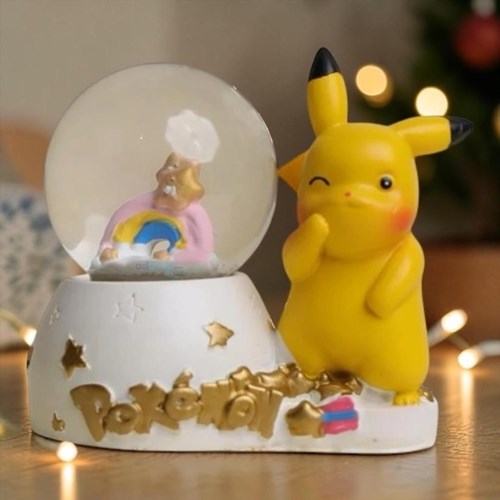 Dekoratif Pikachu Biblolu Kar Küresi