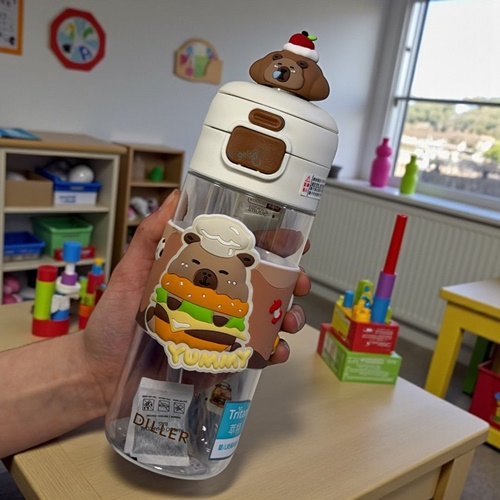 Diller Capy Bara 600 Ml Boyun Askılı Tritan Su Matarası 2551