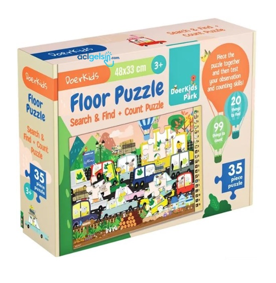 Doerkids Park Ara-bul Yer Puzzle Eğitici Puzzle 35 Parça