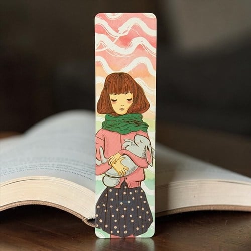 Dokuz Tavşanlı Kız Kitap Ayracı