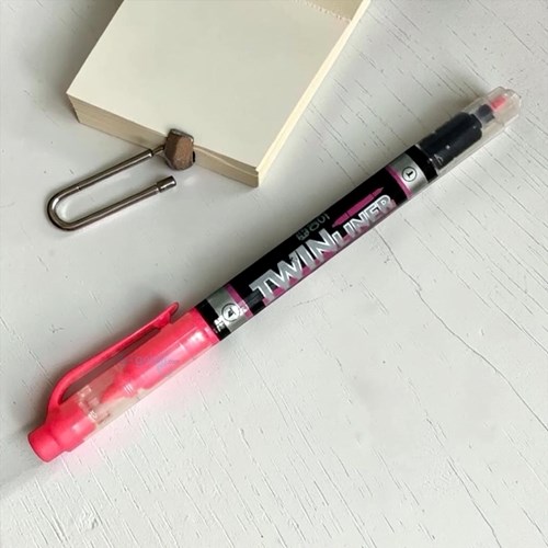 Dong-a Twinliner Fosforlu Kalem Pembe