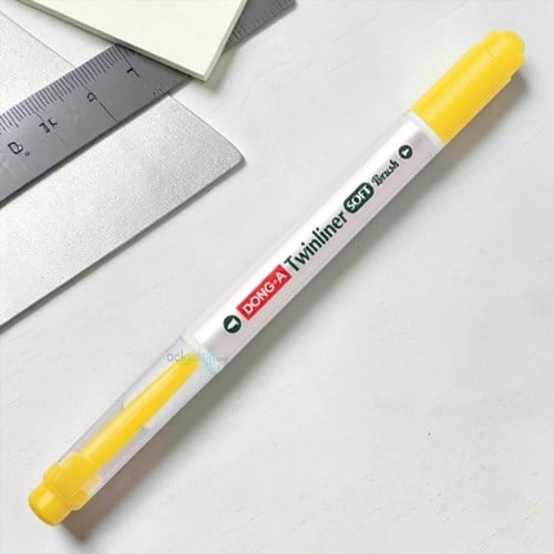 Dong-a Twınlıner Soft Fosforlu Brush Kalem Limon Sarı