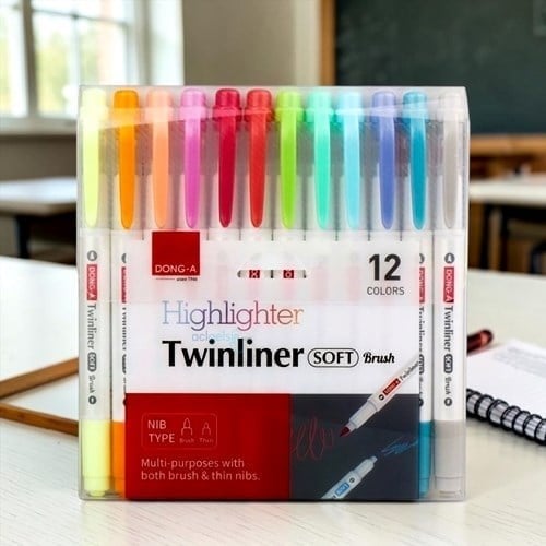 Dong-a Twinliner Soft Fosforlu Kalem Çift Taraflı 12'ad.