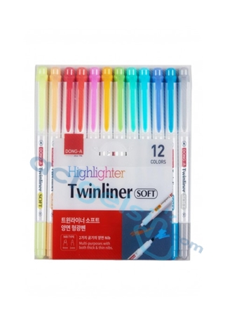 Dong-a Twinliner Soft Fosforlu Kalem Çift Taraflı 12'ad.